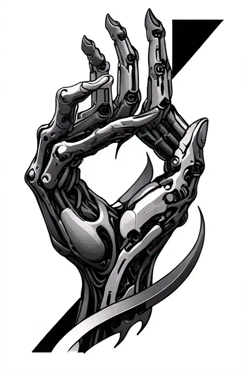bionic arm design tattoo design idea