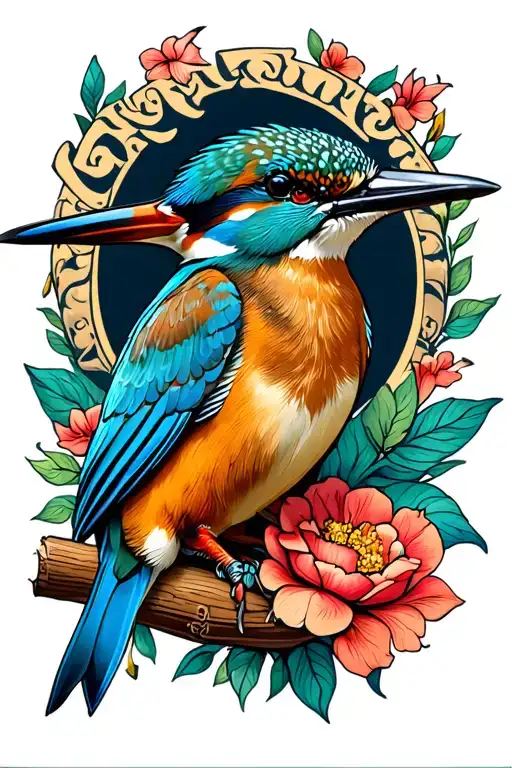 Kingfisher tattoo design idea