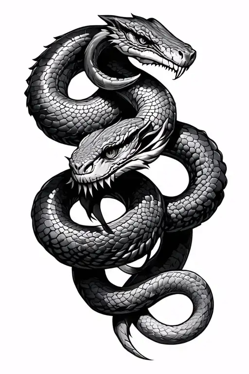 twin snake armor tattoo tattoo design idea