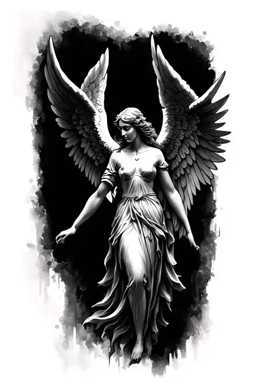 angel tattoo design idea