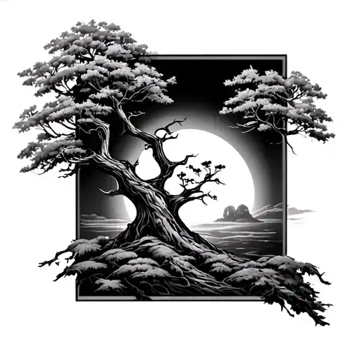 Burning Bush tattoo design idea