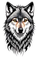 wolf tattoo design idea