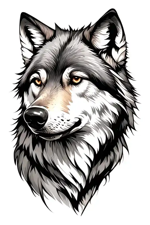 wolf tattoo design idea