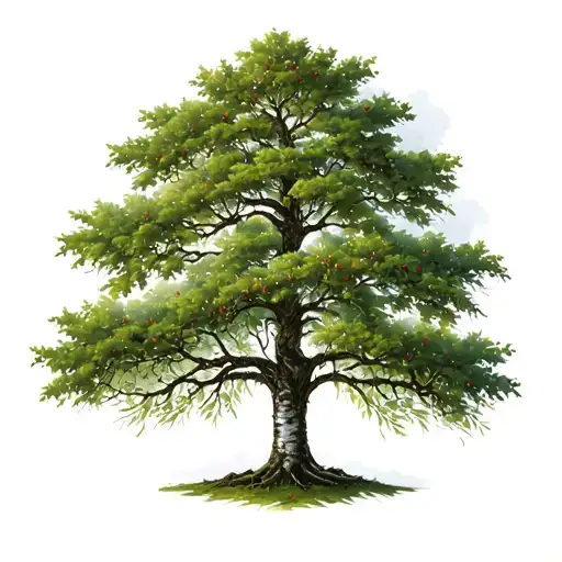 ash tree, birch tree, holly tree, vine tree, reed tree  tattoo design idea