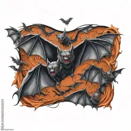 bats tattoo design idea