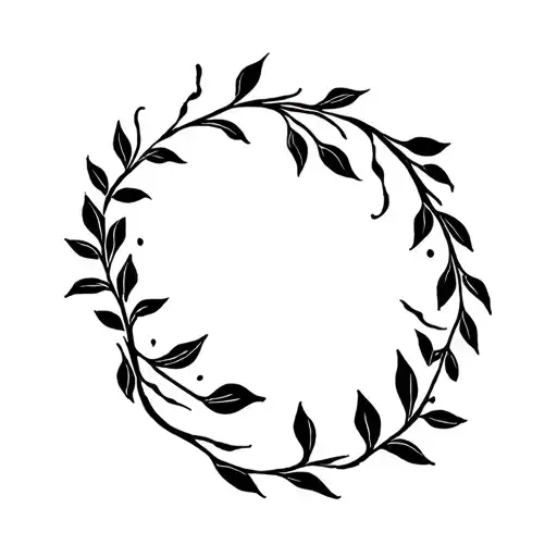 leaf tendrils tattoo design idea