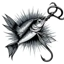Fishing Hook tattoo design idea