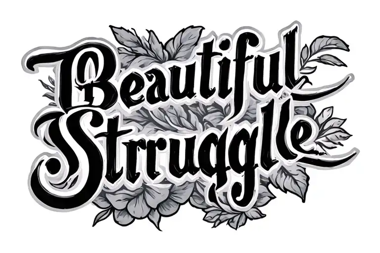 beautiful struggle wording Logo tattoo tattoo design idea