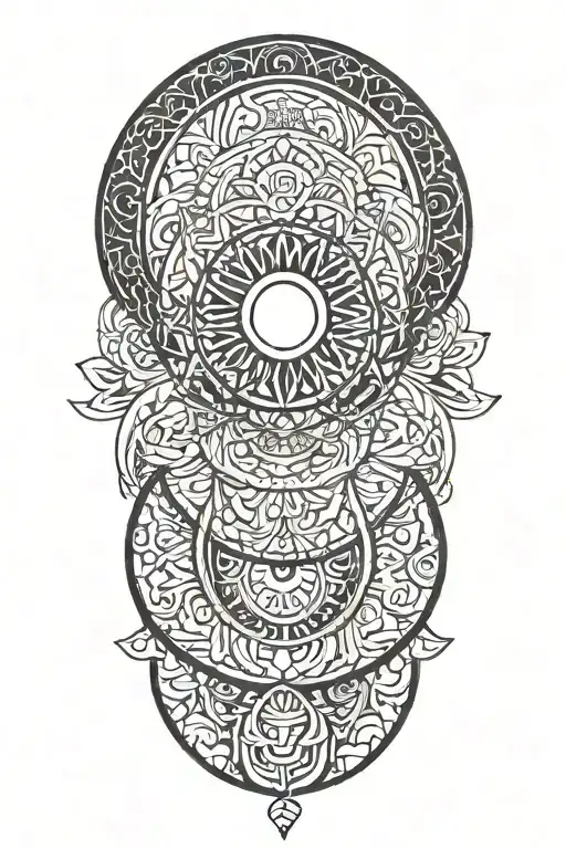 zen circle letting go tattoo design idea