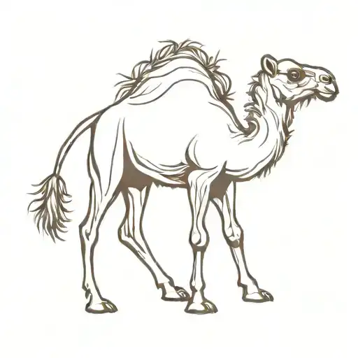 camel tattoo design idea