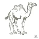 camel tattoo design idea