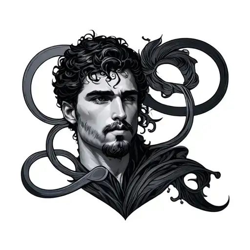 Alexander with infinity symbol tattoo design idea