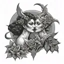 nyx and erebus tattoo design idea
