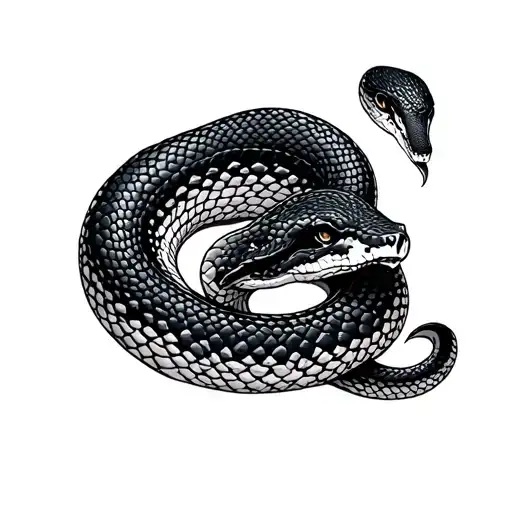 Feminine Snake tattoo design idea