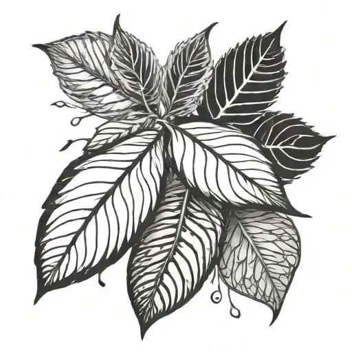 Leaf tattoo flashes tattoo design idea