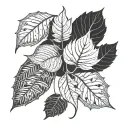 Leaf tattoo flashes tattoo design idea