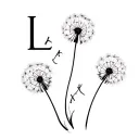 "L T" Dandelion wish with the words tattoo design idea