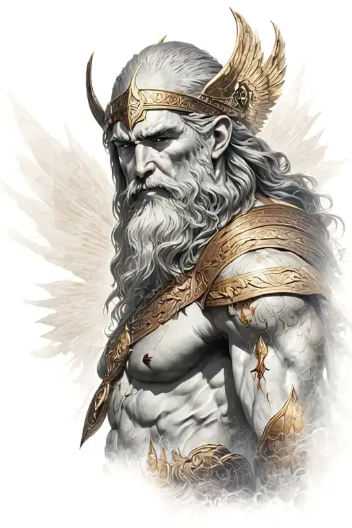 the titan atlas, ares god of war, athena the godess of wisdom, background seven mountains  tattoo design idea