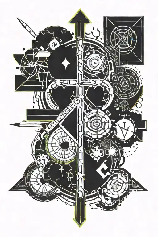 from the wrist to the forearm, I would like a combination of Heart+Cross+Love the date 11.13. and plus the name BIANCA tattoo design idea