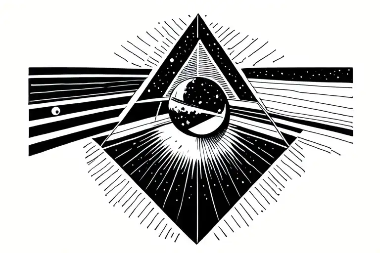 Dark Side of the Moon tattoo design idea