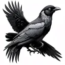 Cornish Chough tattoo design idea