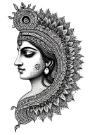 Hindu symbols tattoo design idea