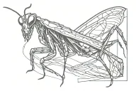 mantis evil  tattoo design idea