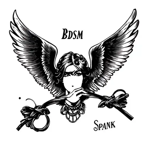 Bdsm lesbian spank bondage tattoo design idea