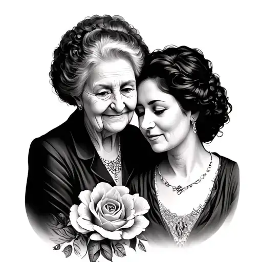 Grandmother an mother Memorial tattoo tattoo design idea