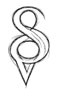 letters S, V, and number 8 tattoo design idea