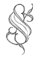 letters S, V, and number 8 tattoo design idea