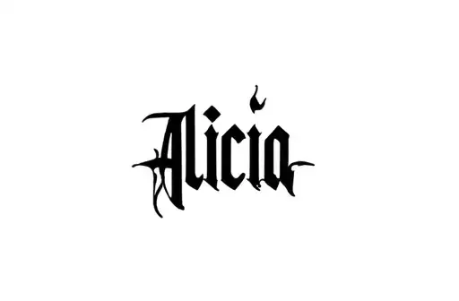"Alicia " tattoo design idea