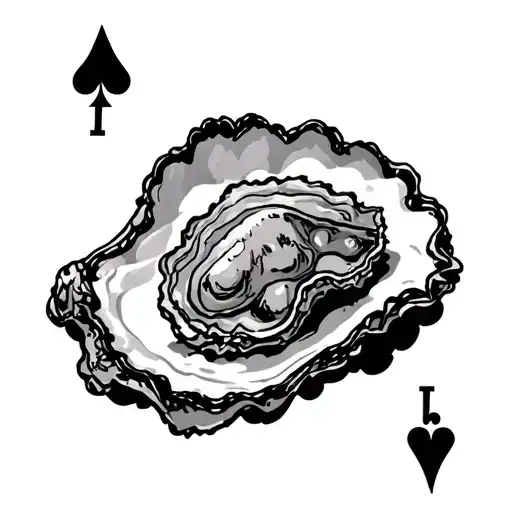 oysters instead of spades tattoo design idea