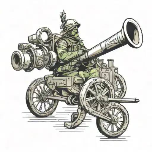 army paladin artillery 155 mm shell tattoo design idea