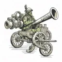 army paladin artillery 155 mm shell tattoo design idea