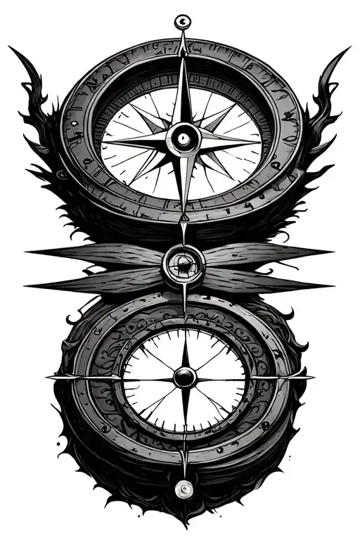 compass design tattoo design idea