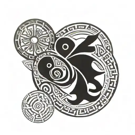 Dong Son bronze drum tattoo design idea