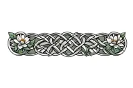 celtic knot design with flowers it should include the white lotus tile from avatar the last airbender tattoo design idea