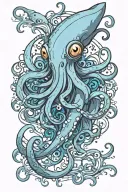 Squid tattoo design idea