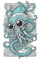 Squid tattoo design idea