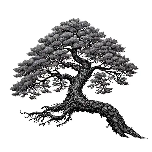 Ashvattha gita tree tattoo design idea