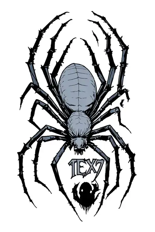 "17" phantom troupe spider crawling tattoo design idea