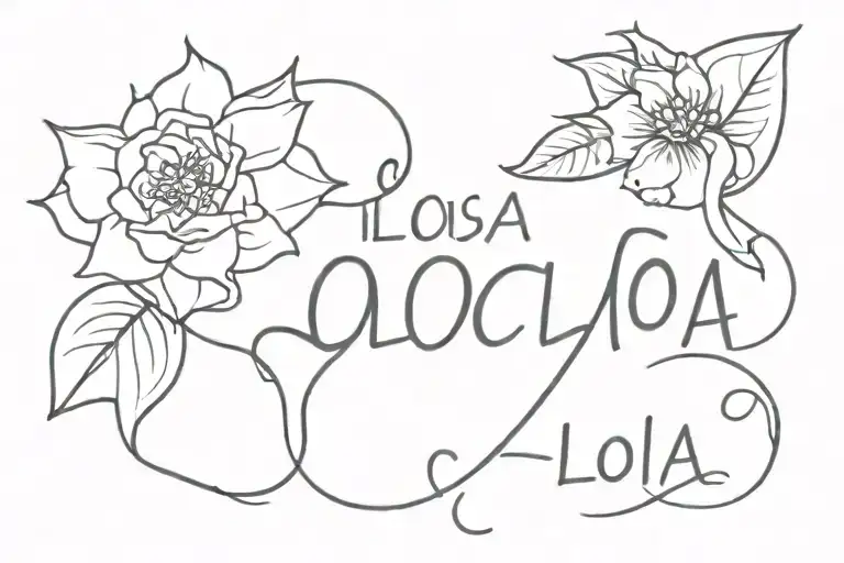 first name Lola tattoo design idea