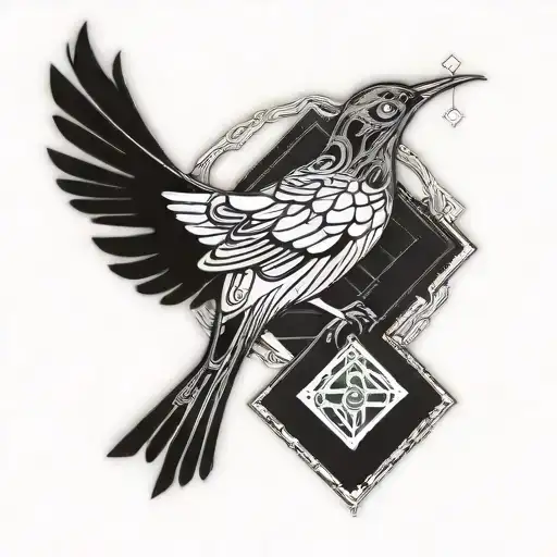 mockingbird with Eminem quote  tattoo design idea