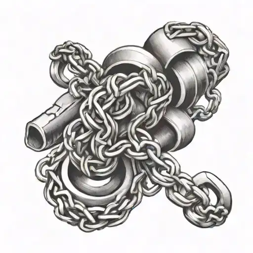 Bicep chain tattoo design idea
