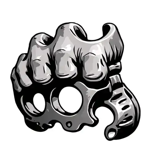 knuckle duster tattoo design idea