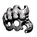 knuckle duster tattoo design idea
