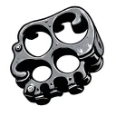 knuckle duster tattoo design idea