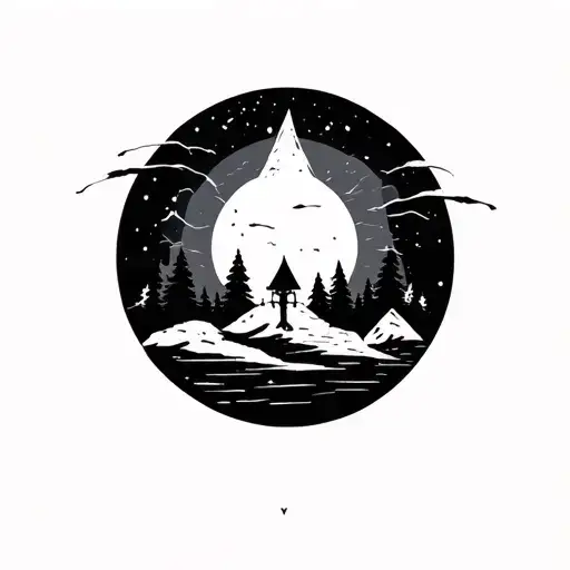 Gravity falls minimalist tattoo tattoo design idea