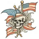 Whiskey Tango Foxtrot flags tattoo design idea
